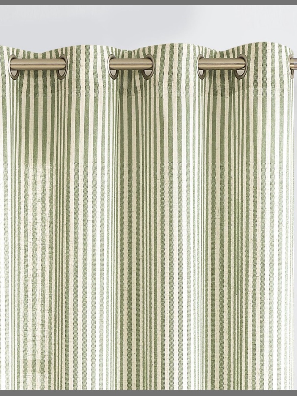 Vangao Linen Striped Curtains - 50"W X 84"L (Pack Of 2)